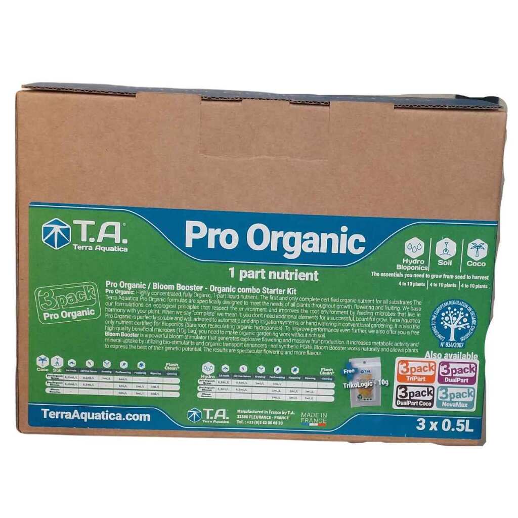 Terra Aquatica (GHE) | Starter Kit ProOrganic Grow, ProOrganic Bloom, Bloom Booster 3x 0,5L